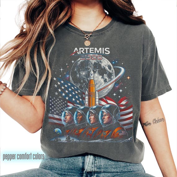Artemis II 2026 Rocket Launch Comfort Colors® T-Shirt, Future Moon Mission Tee, Space Exploration Science Gift