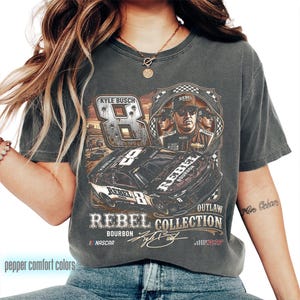 Kyle Busch Racing Shirt, Racing Fan Tee, Stock Car Racing Gift, Busch Inspired Apparel image 1
