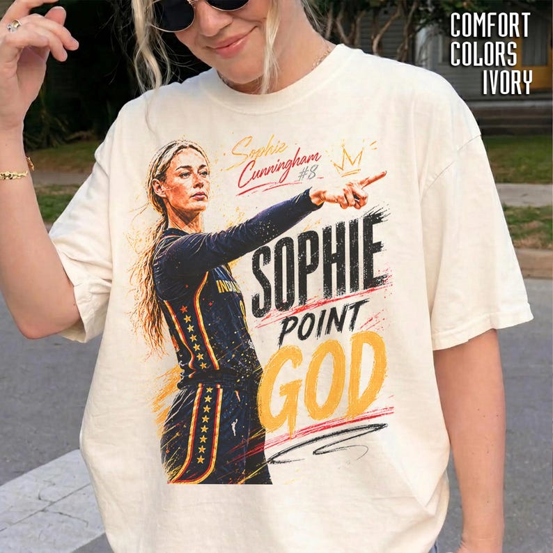 Sophie Cunningham Point God Comfort Colors® Shirt, Basket Ball Fan Sweatshirt image 1