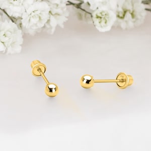 Gold ear studs for baby girl deals