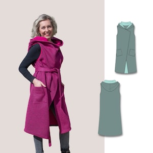 Waistcoat Mila | PDF Sewing pattern + step by step tutorial