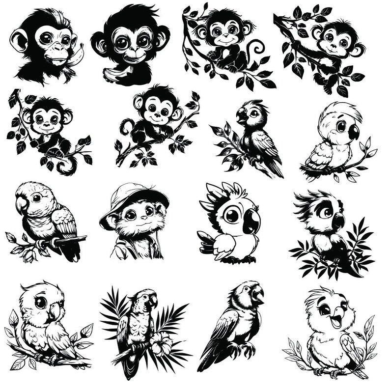 100+ Cute Safari Animals SVG Bundle Cut File Wild Animal Cute Animal ...