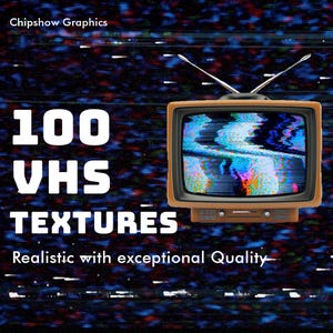 100 VHS Overlay, Glitch overlay VHS Texture, Twitch Overlay, Photoshop Overlay, JPG, Glitch Effect Stream Overlay,  Glitch Effect Background