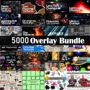 5000 Overlays Bundle, PNG bundle, Smoke Png, Fog png, Bokeh Overlays, overlay Textures, Photoshop Overlay, Snow Overlay, Light Effects, JPG