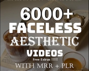 6000+ esthetische gezichtsloze videospoelen + verhaal MRR en PLR doorverkopen | Affiliatemarketing, e-mail, sociale media mrr DFY Instagram-sjablonen Digitaal