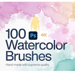 100 realistische aquarel Photoshop-penselen - aquarelpenselen downloaden - aquarel canvas Photoshop-penseel - aquarelpenseel voor photoshop