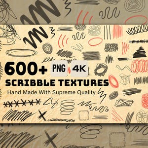 600+ Scribble Textures , Scribble PNG , Doodle Art, Hand Drawn Png, Handdrawn, Digital Download, Vector Graphics