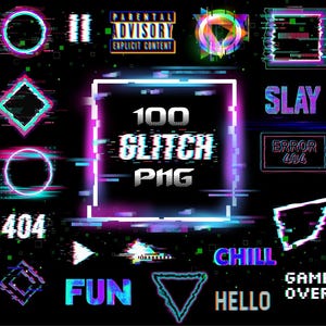 100 Glitch PNG, Glitch Texture, Twitch PNG, Glitch Overlay, JPG, Glitch Effect Stream Overlays,  Glitch Shapes , Green Glitch Effect,