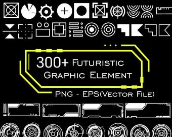 300 Futuristic Graphic Element, Futuristic Line Art, Vaporwave Design , futuristic shapes, abstract shapes, abstract grids, Shapes, line art