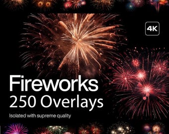 250 Firework Photo Overlays: Twinkle Bokeh, Gold Lights , fire cracker overlay, fireworks overlay, sky works,