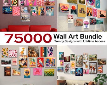 ECLECTIC MEGA BUNDLE Printable Wall Art, Whole Shop Sale, Gallery Wall Art, Eclectic Gallery Set, Maximalist Prints, Trendy Prints. Posters