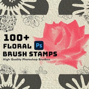 100+ Floral photoshop brushes, flower stamp, flower designs, floral brush, photoshop brush, photoshop stamps, Botanical stamps, Botanical