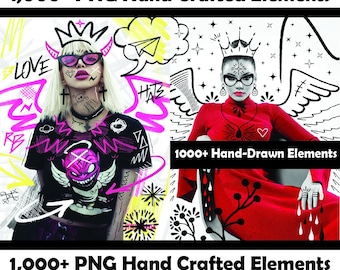 Ponad 1000 ręcznie rysowanych elementów bazgrołów: Pakiet PNG Clipart, ręcznie rysowane png, bazgroły, bazgroły, rysunek rysowany ręcznie, png, bazgroły png
