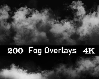 200 Digital FOG OVERLAY Jpg for PHOTOGRAPHY, Cloudy Smoke Overlay, Mist effect Photoshop overlays, Fog textures, Smoke, Steam, Haze, Mist
