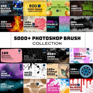 5000+ Photoshop-penselen megabundel: stippelen, krabbelen, spetteren PSD Ultieme Photoshop-penselenset - 2500+ kunstenaars vertrouwen op deze collectie!