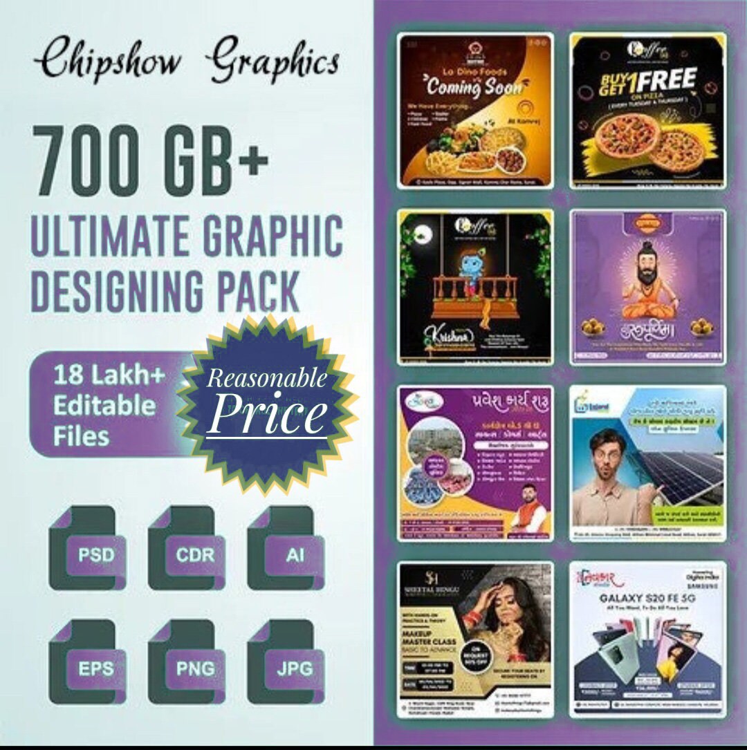 Graphic Bundle 700 GB Ultimate Editable Graphic Designing Pack Logo ...