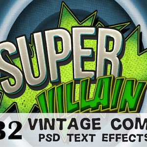 32 Vintage Comic Photoshop Text Effects , text effects ,Comic Text effects , text effects , Comic Effects, photoshop effect ,text bundle