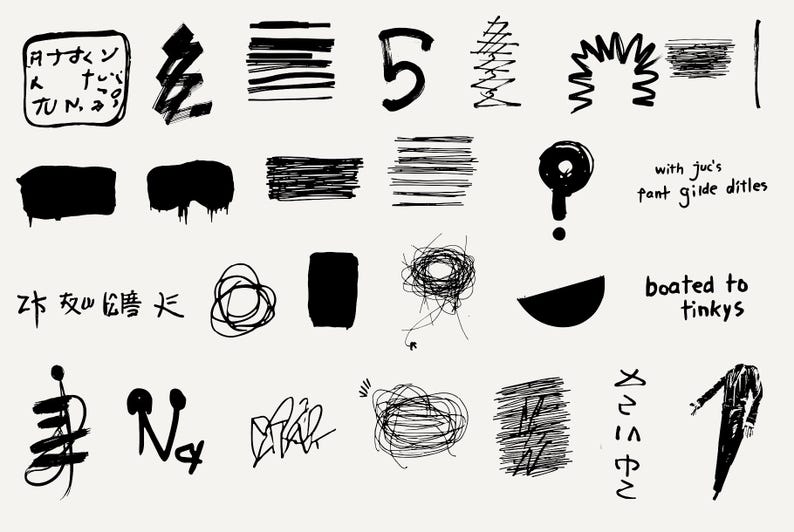 Scibbles Texture 120 Scribble Textures: Hand-drawn Doodle Art PNG, Scribbles , Hand ...