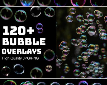 Realistic soap bubble overlays, bubble overlays, floating bubbles, soap bubbles, photoshop overlays, blowing bubbles, overlay, DOWNLOAD