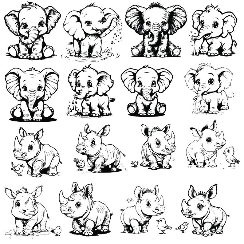 100+ Cute Safari Animals SVG Bundle Cut File Wild Animal Cute Animal ...