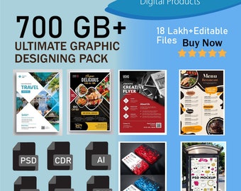 700+ GB Ultimate Graphic Bundle : Editable files | Banners , Flyers , Logo, Canva Templates, PSD & SVG Files - Get Creative"