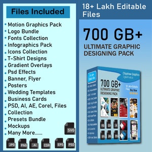 700+ GB Ultimate Graphic Bundle : Editable files | Banners , Flyers , Logo, Canva Templates, PSD & SVG Files - Get Creative&quot;