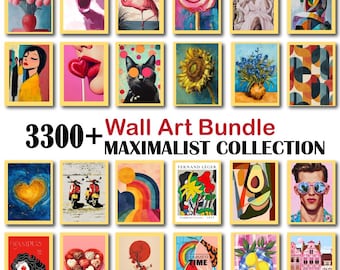 Maximalist Wall Art Collection Entire Shop Sale, Bundle Wall Art, Aesthetic wall posters, Wall Art, Decor, Trendy Posters, Travel Artwork