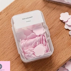 2 Boxes Disposable Cute Mini Flower-shaped Paper Soap Flakes Wash
