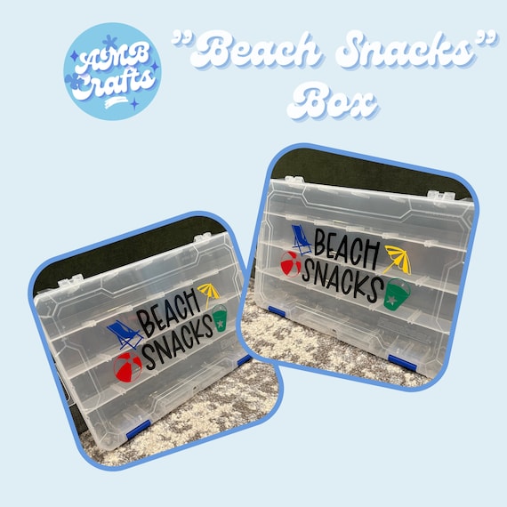 Beach Snack Box, Personalized Snack Box, Custom Snack Box, Charcuterie Box,  Travel Snacks, on the Go, Child Gifts, Beach Snack Storage 