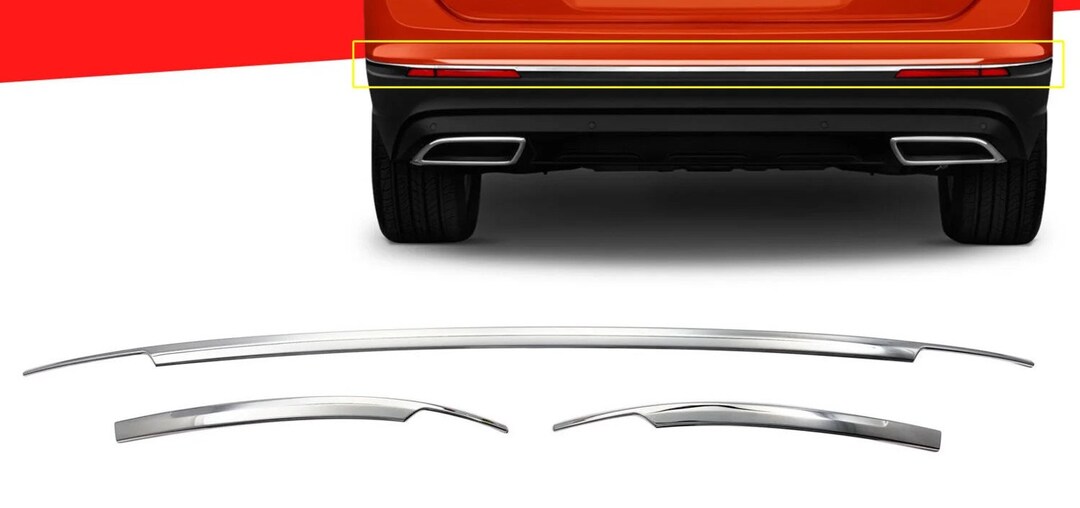 VW Tiguan Stainless Steel Rear Bumper Trims 3 Pieces 20162020 Etsy