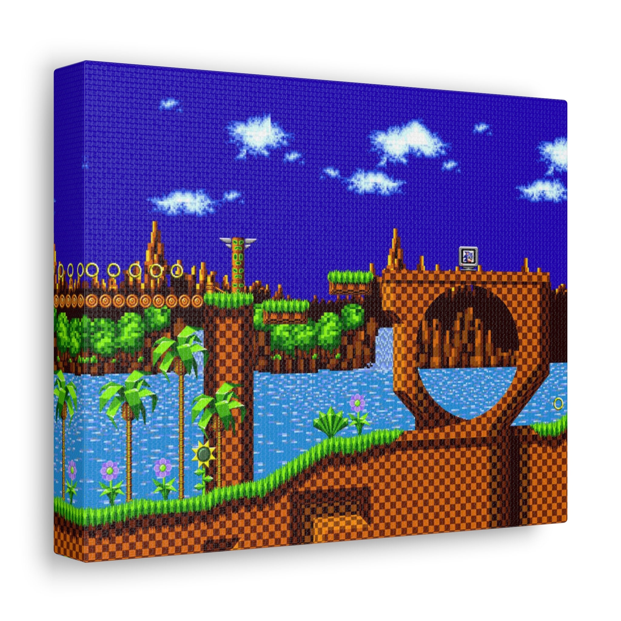 Sonic 1 Green Hill Canvas Wrap 