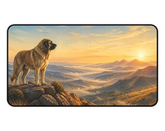 Spanish Mastiff Desk Mat, Spanish Mastiff Gift, Dog Desk Mat, Landscape Mouse Pad, Gift for Spanish Mastiff Owner
