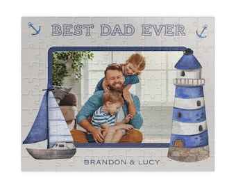 Customizable Father's Day Puzzle, Personalized Gift for Dad, Dad Puzzle, Photo puzzle, Custom gift for father, fun father's day activity