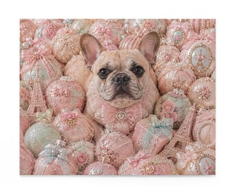 French Bulldog Christmas Puzzle, Frenchie Christmas Puzzle, Frenchie Christmas Gift, Gift for Frenchie Lover, Frenchie Gift, Xmas Dog Puzzle