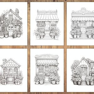 30 Printable Flower Shop Coloring Pages, Coloring Book, Adults + Kids ...