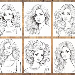 30 Printable Pretty Woman Coloring Pages, Beautiful Lady Coloring Book