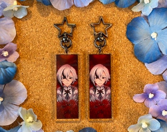 Arlecchino 3 inch Acrylic Charm - The Knave / Father with Spider Lilies (Genshin Impact)