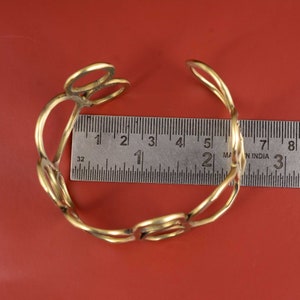 Gold Bracelet, Gold Cuff Bracelet, Cuff Bracelet, Wide Bracelet, Bridal Jewelry, Gold Bangle, Brass Cuff, Circle Bracelet