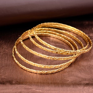 14 k Gold Filled Bangle ,Gold stacking bangles , Women Bangle ,gift for women, Set of 3 bangle