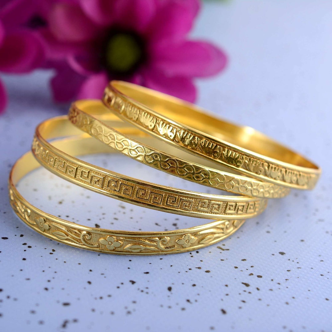 Buy 8kt Gold Filled Bangles Stackable Bangle Bracelets for Online in
