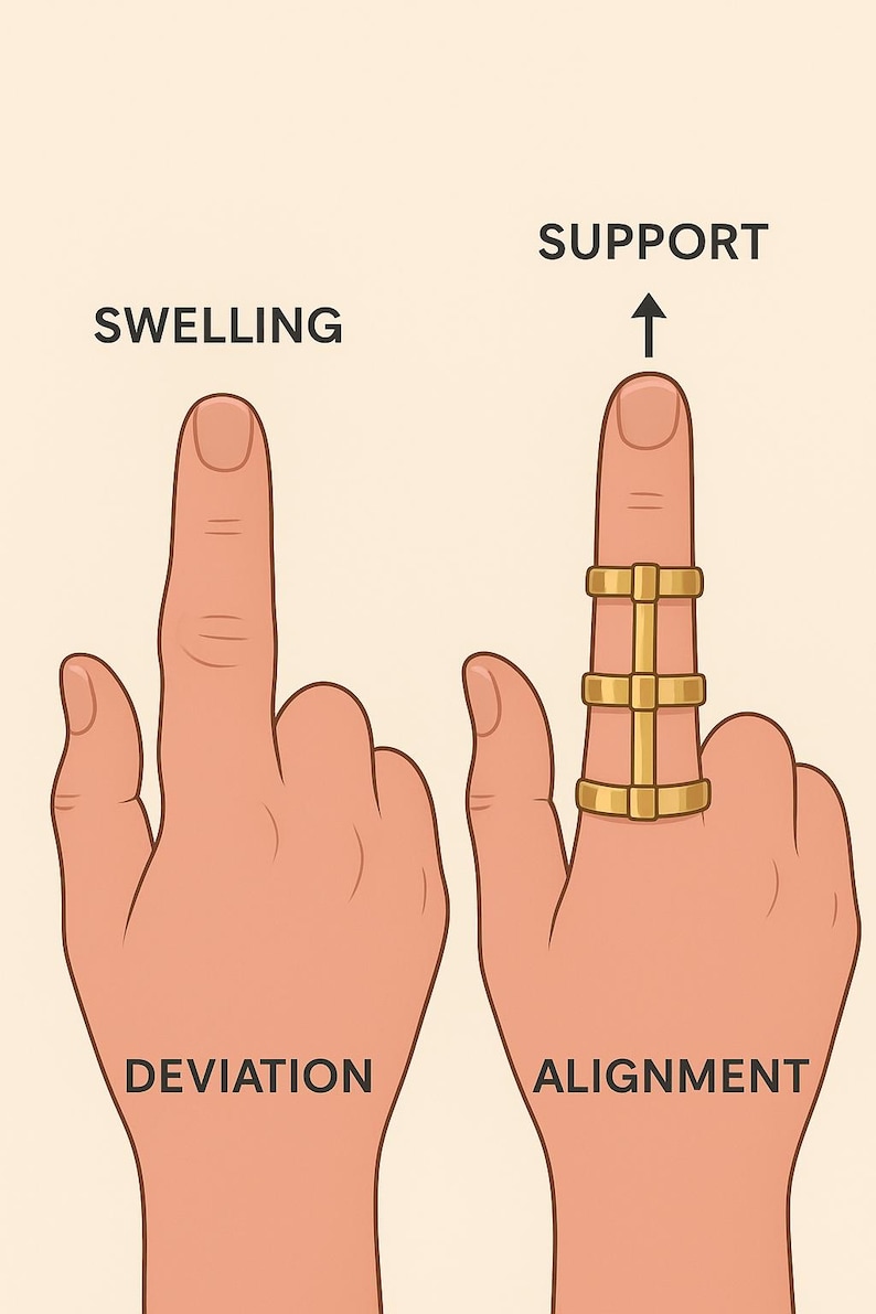 Sterling Silver Arthritis Ring Splint, Adjustable Finger Support - Etsy