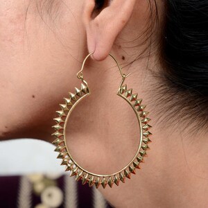 Statement Earrings, Big Round Earrings, Gifts For Her, Gold Hoop Earrings, Large Big Hoop Earring, Circle Earrings,