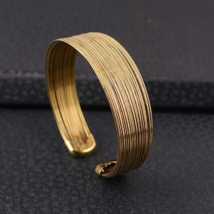 Bracelets For Women, Gold Adjustable Bangle Bracelet, Multiple Wire Bracelet, Gold Bangle, Bangle for Women, Bracelet