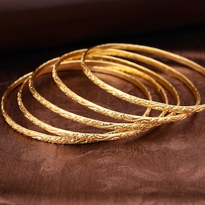 Customized Size 18kt Gold Filled Bangles, Stackable Bangle Bracelets For Women, Bridesmaid Gift ,Custom Bracelet Simple, Bridesmaid Jewelry