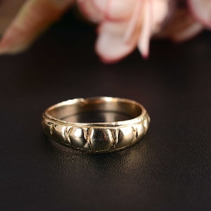 Dainty 14k Gold Plate Dome Ring\Vintage Gold Minimalist Ring\Boho Dome Ring\Statement Gold Ring\Stacking Dome Ring\Smooth Ring.