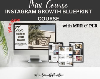 Instagram Growth Blueprint Course with master resell rights & private label rights Instagram growth guide Instagram growth bundle PLR