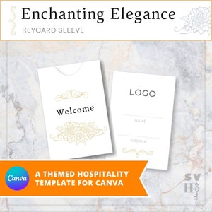 Plantilla de funda para tarjeta de acceso de hotel: Elegancia encantada