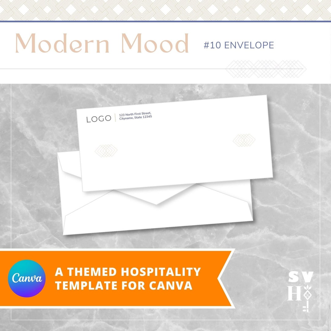 No. 10 Envelope Template Modern Mood Theme Etsy No. 10 Envelope Template Modern Mood Theme Etsy