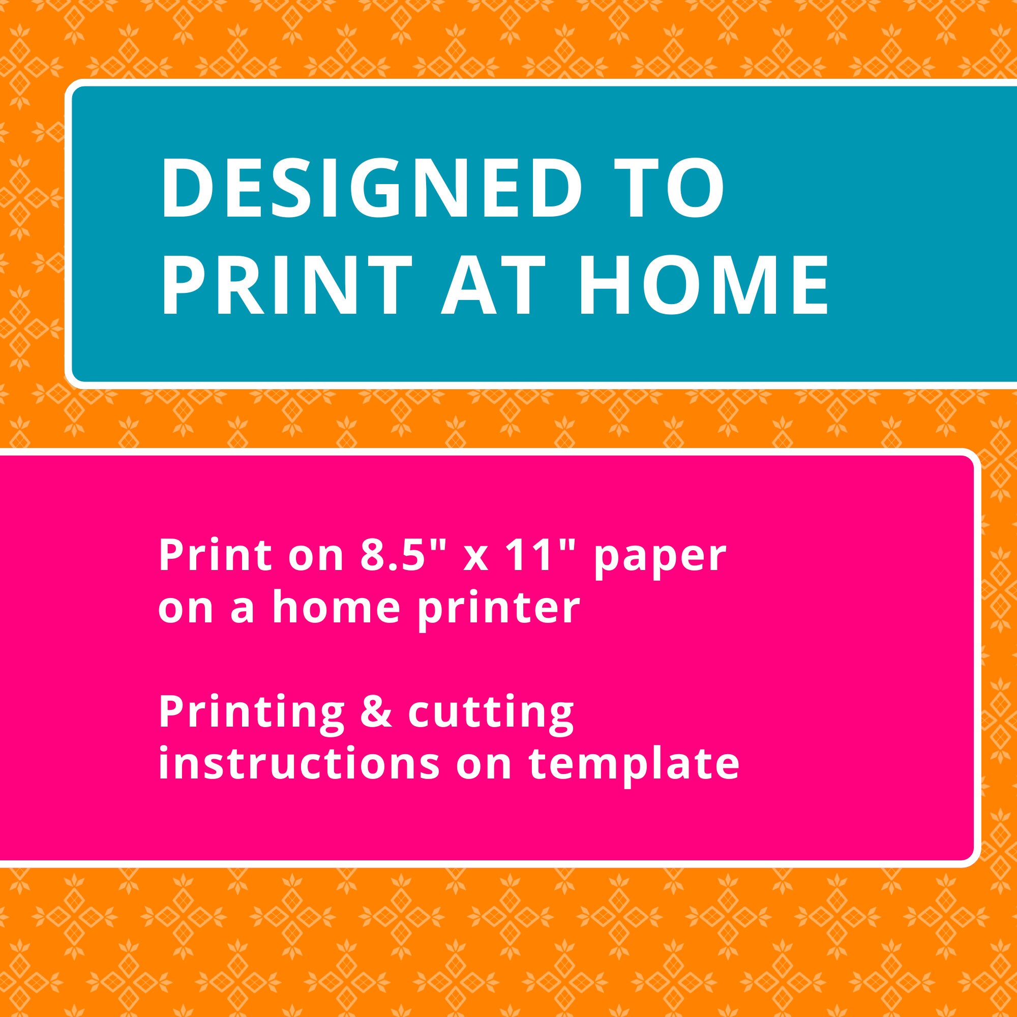 Print at Home DIY Door Hanger Template Modern Mood Theme for Rental
