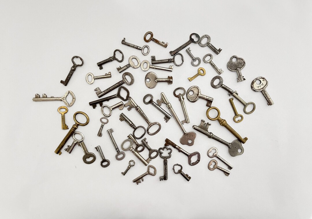 Lot of 48 Old Skeleton Keys Old Skeleton Keys Antique Keys Etsy